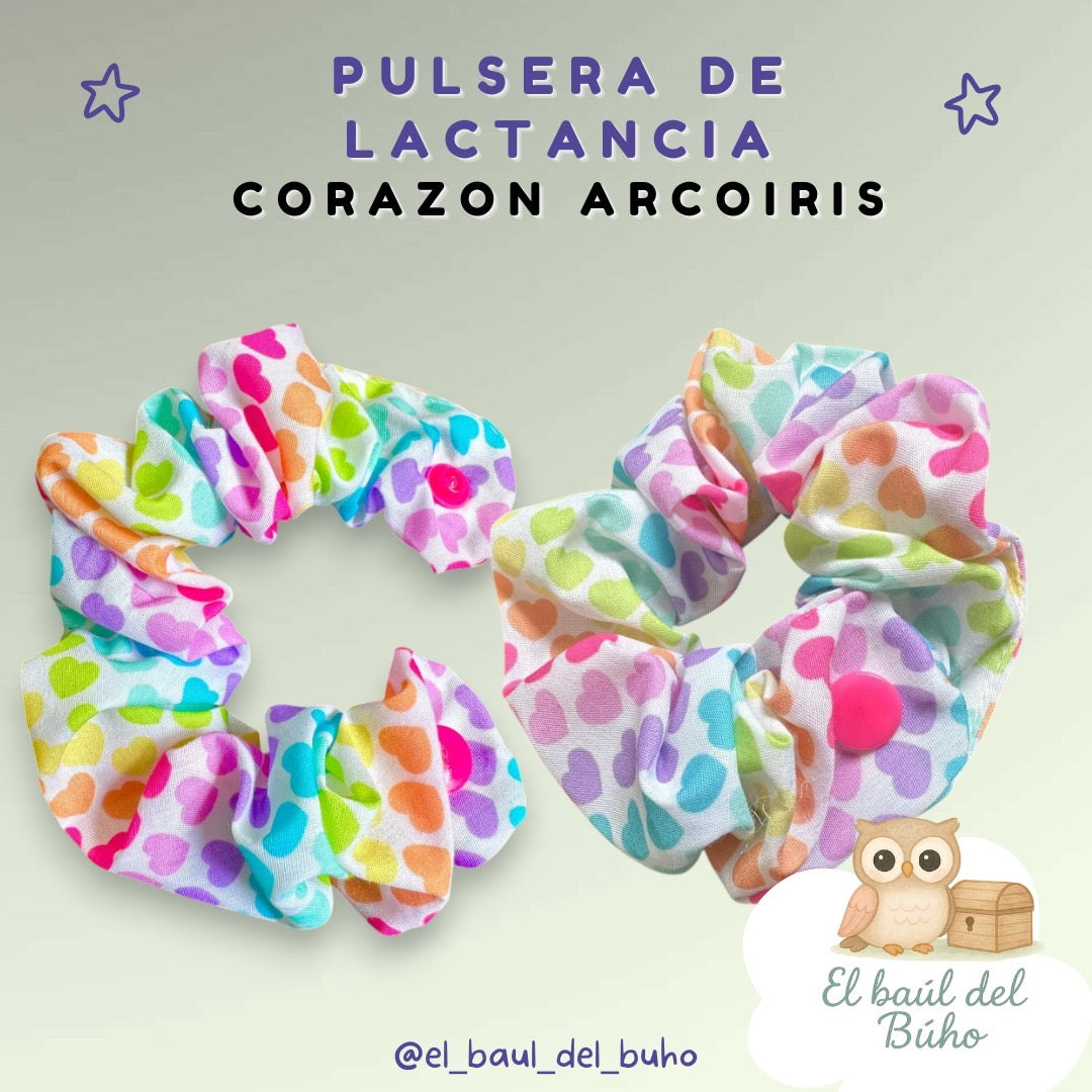 Pulsera de lactancia Corazón Arcoíris