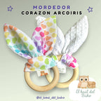 Tela Corazón Arcoíris