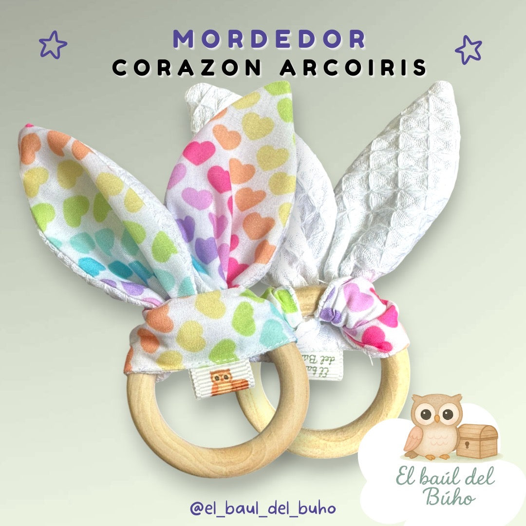 Tela Corazón Arcoíris