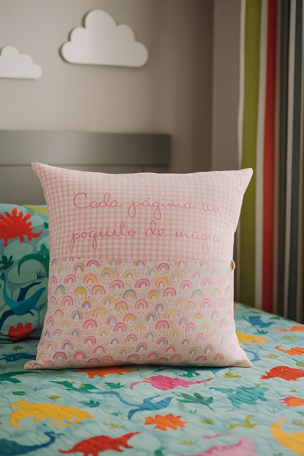 Cojín de lectura “Cada página un poquito de magia”