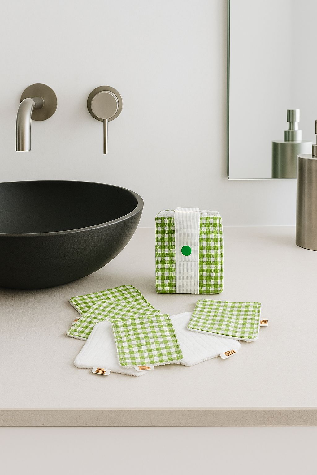 Toallitas reutilizables de la colección Vichy Verde Hierba