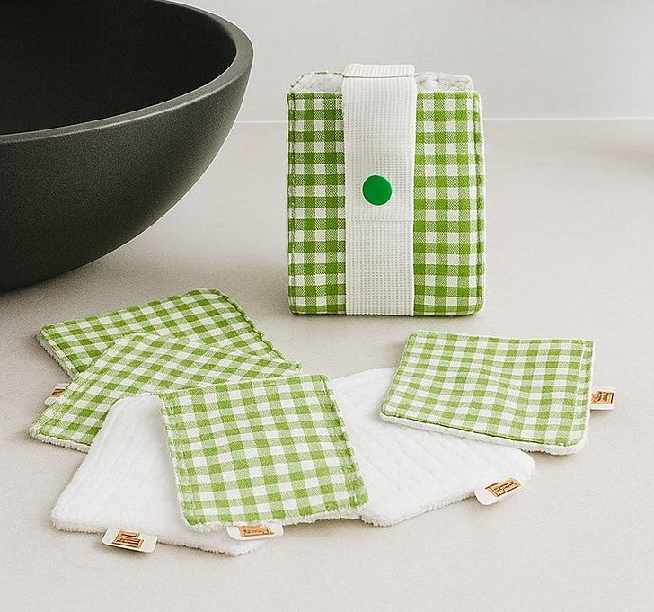 Toallitas reutilizables de la colección Vichy Verde Hierba