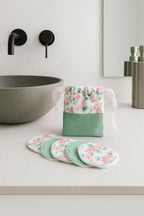 Discos desmaquillantes reutilizables — Colección Rosas y Menta