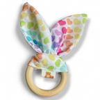 Mordedor orejitas Corazón Arcoíris