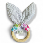 Mordedor orejitas Corazón Arcoíris